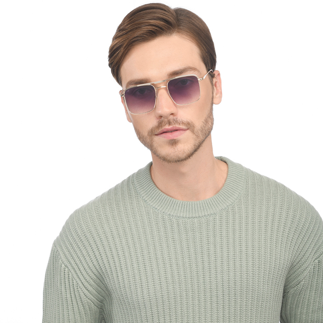 Vincent Chase Gold Full Rim Rectangle left side