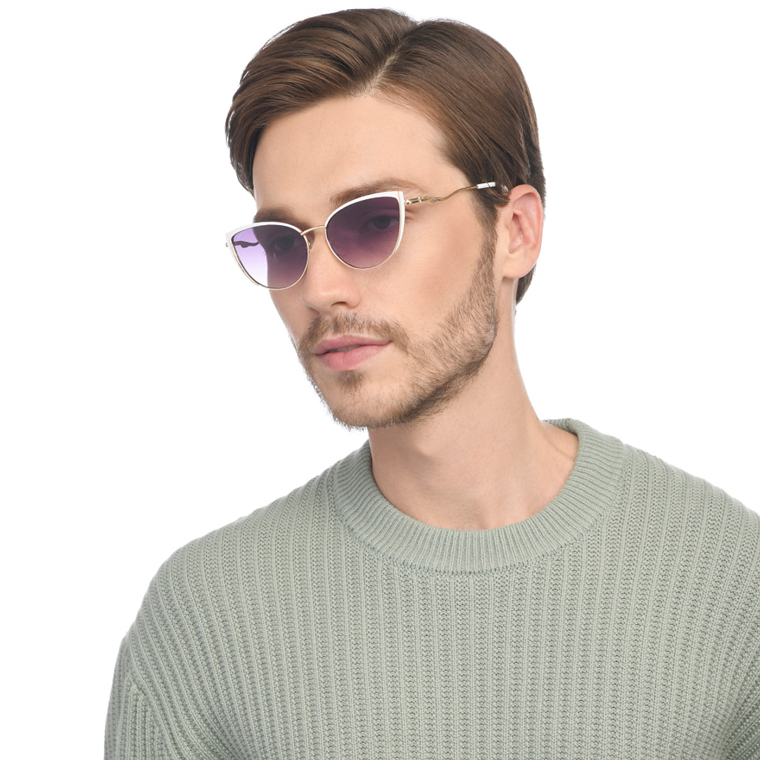 Vincent Chase Gold Full Rim Cat Eye right side