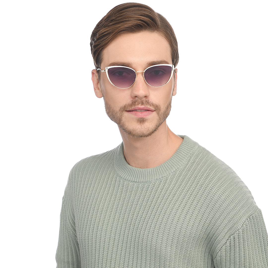 Vincent Chase Gold Full Rim Cat Eye left side