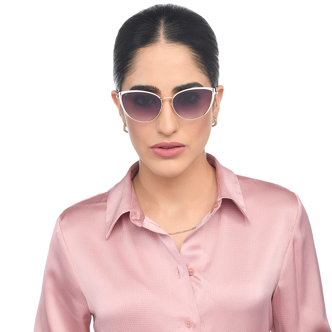 Vincent Chase Gold Full Rim Cat Eye left side