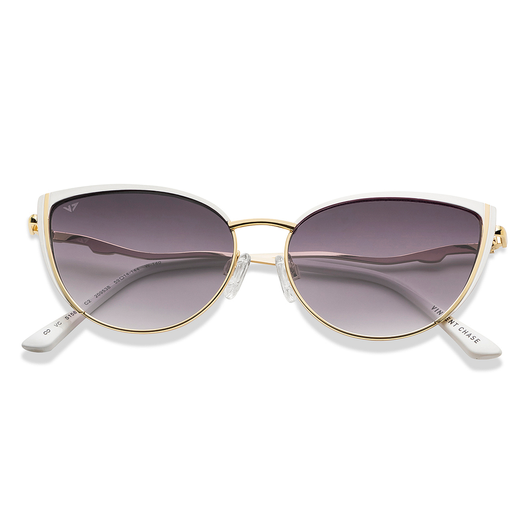 Vincent Chase Gold Full Rim Cat Eye left side