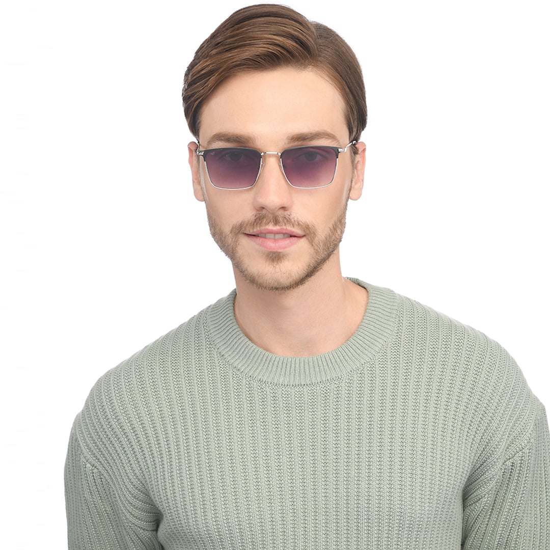 Vincent Chase Silver Full Rim Clubmaster right side