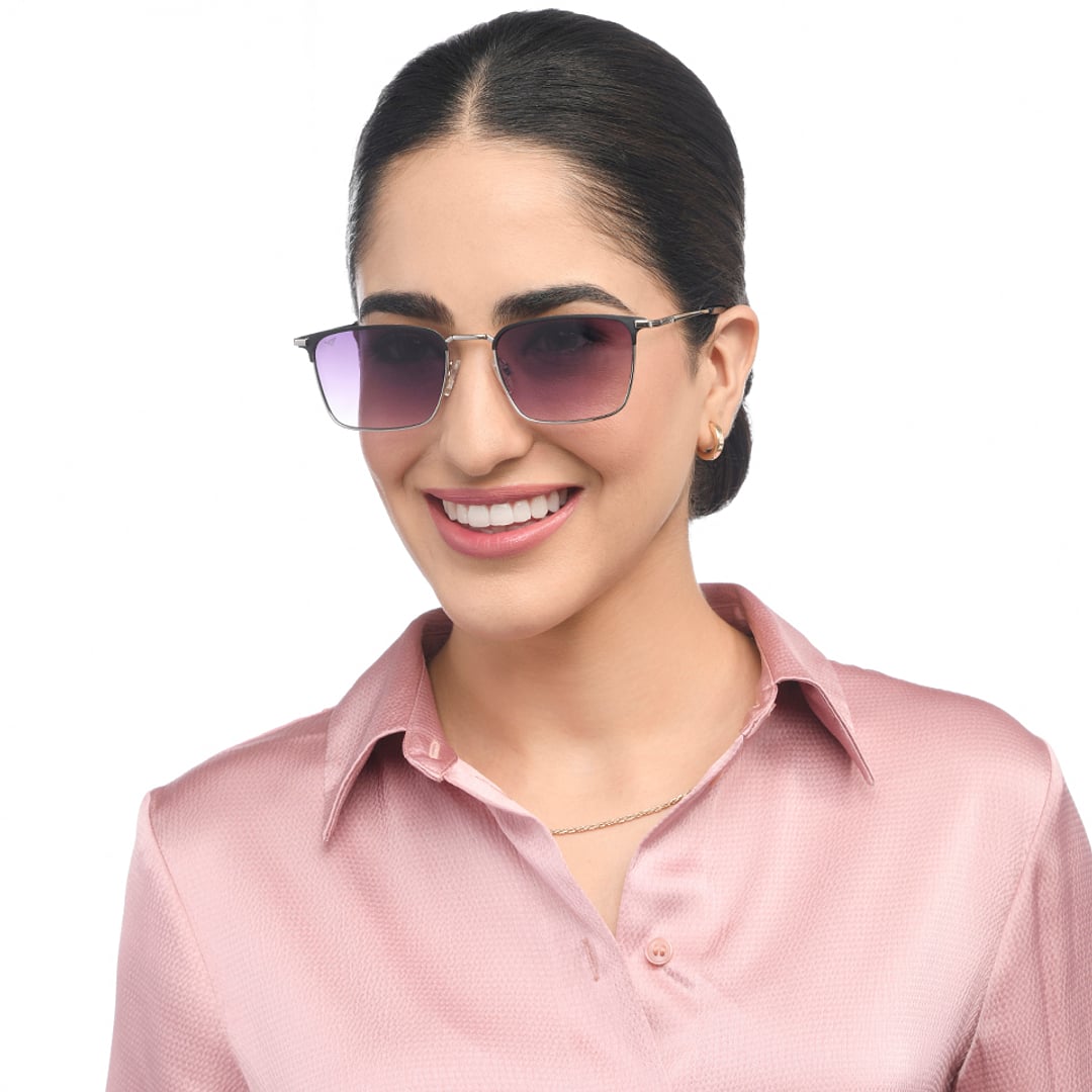 Vincent Chase Silver Full Rim Clubmaster left side