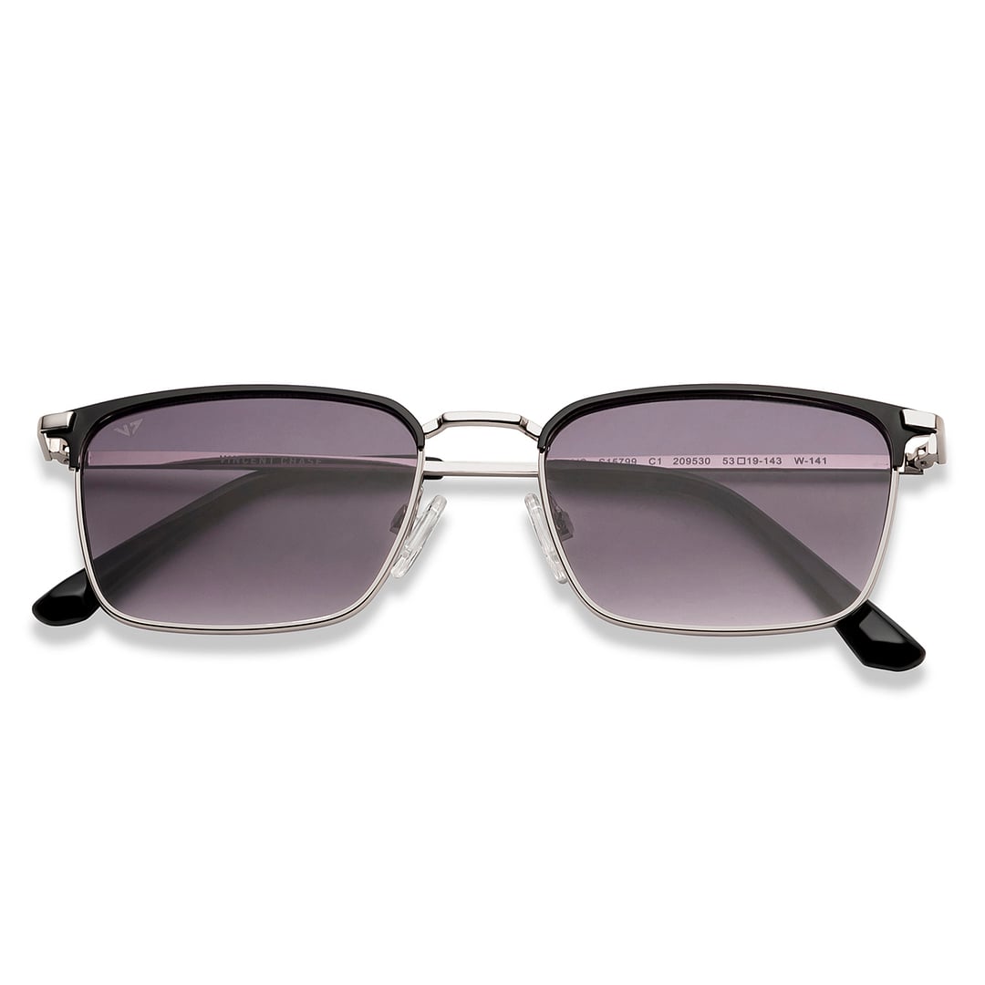 Vincent Chase Silver Full Rim Clubmaster left side