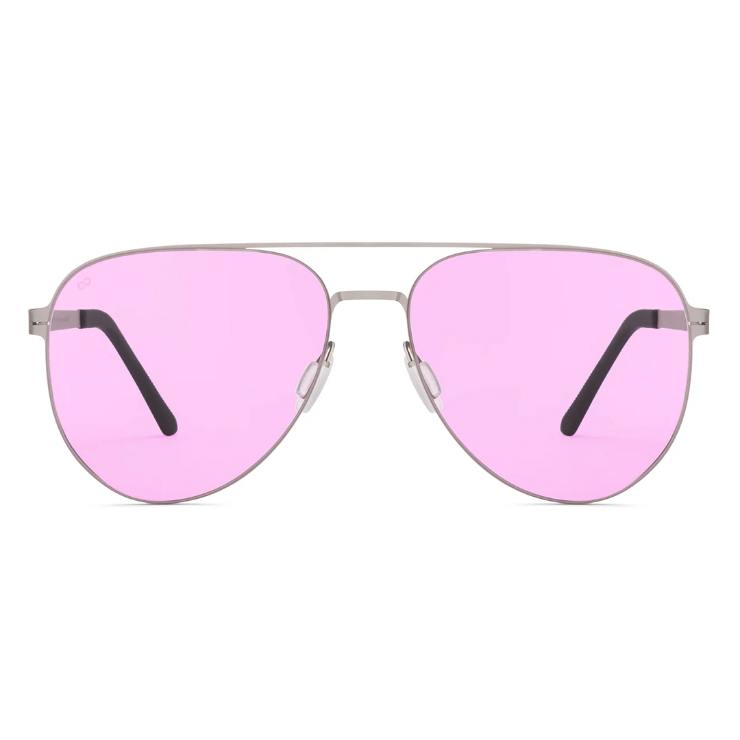 Pink Gunmetal Full Rim Aviator Vincent Chase VC Sun Metal VC