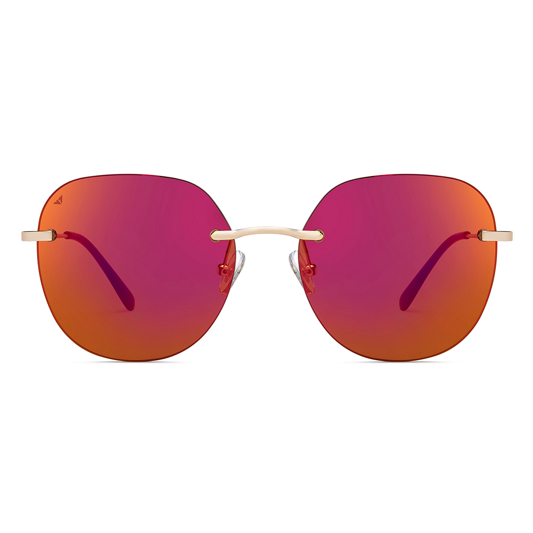 Vincent Chase Online Gold Rimless Round right side