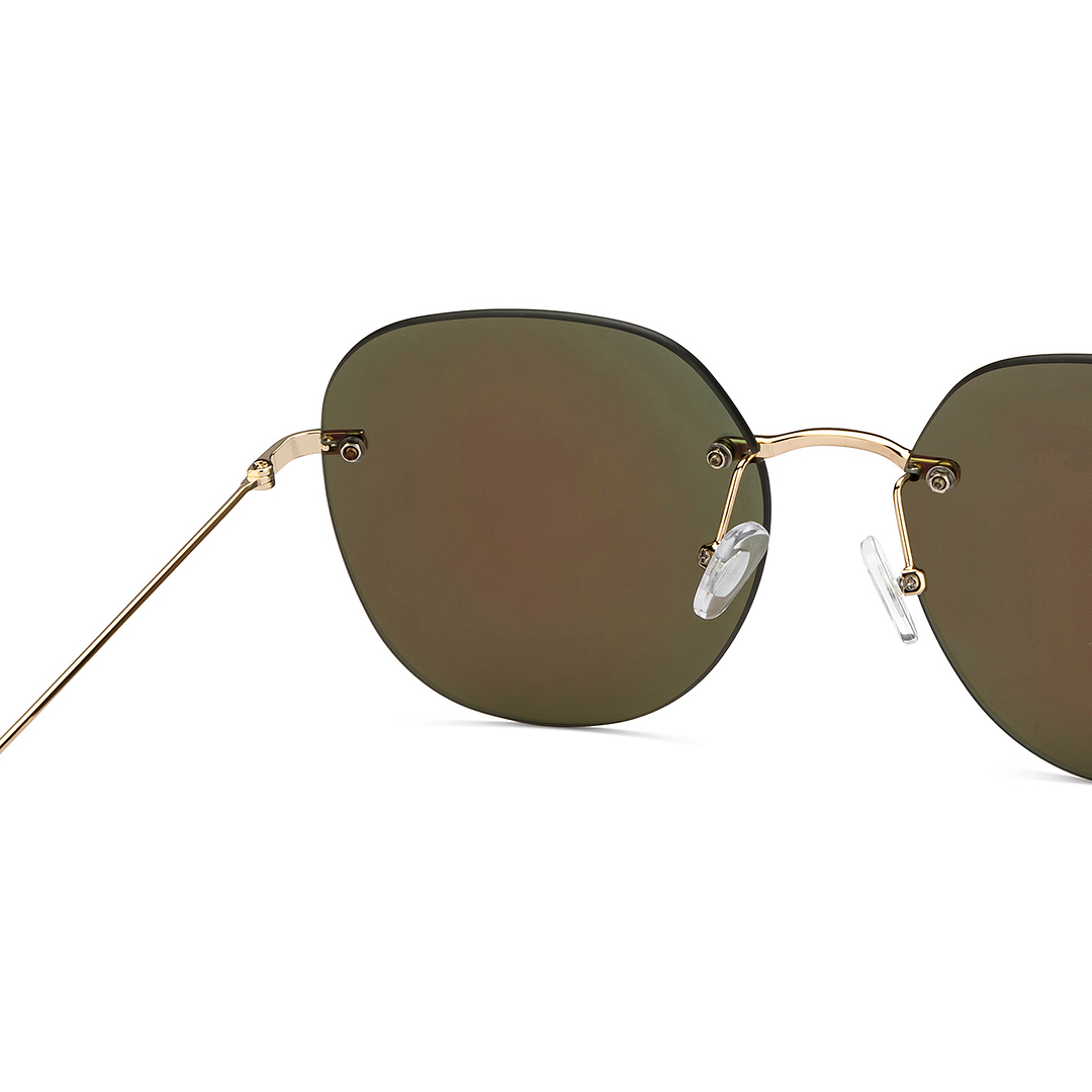 Vincent Chase Online Gold Rimless Round right side