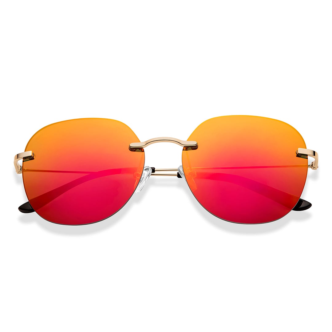 Vincent Chase Online Gold Rimless Round left side