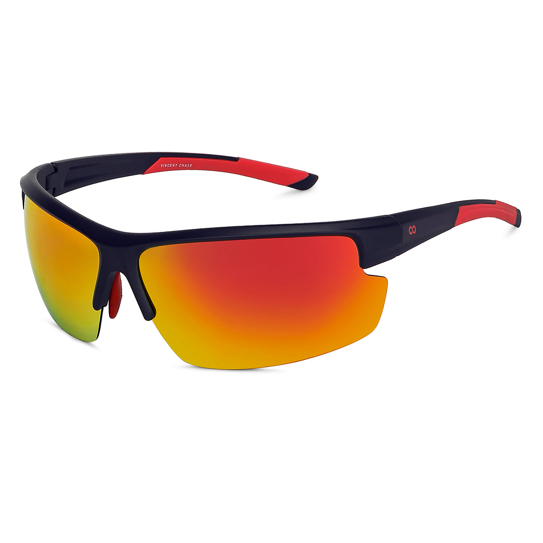 Vincent Chase Polarized Blue Half Rim Rectangle left side