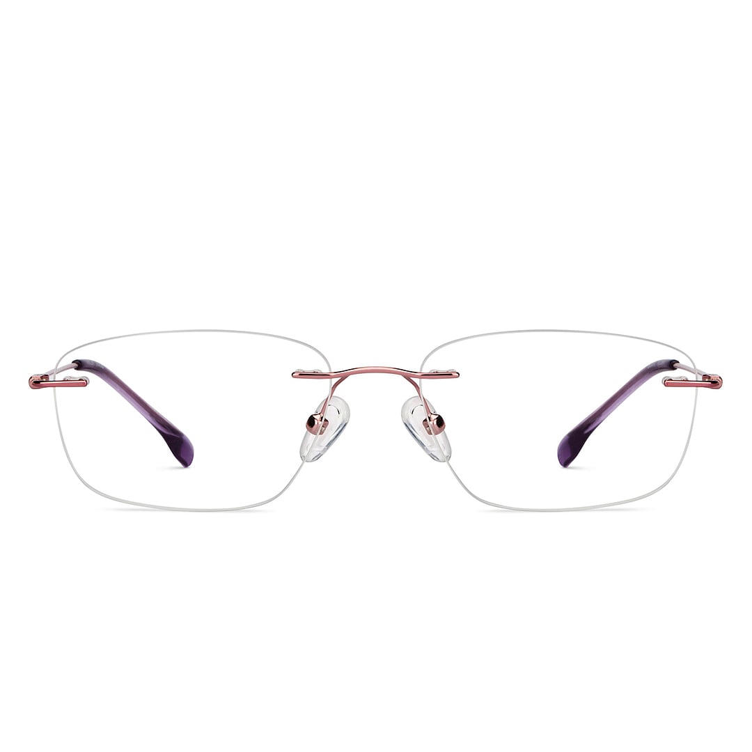 Vincent Chase Pink Rimless Rectangle right side