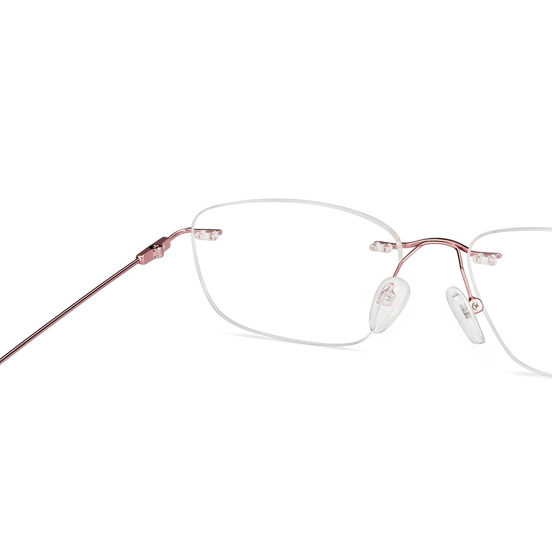 Vincent Chase Pink Rimless Rectangle right side