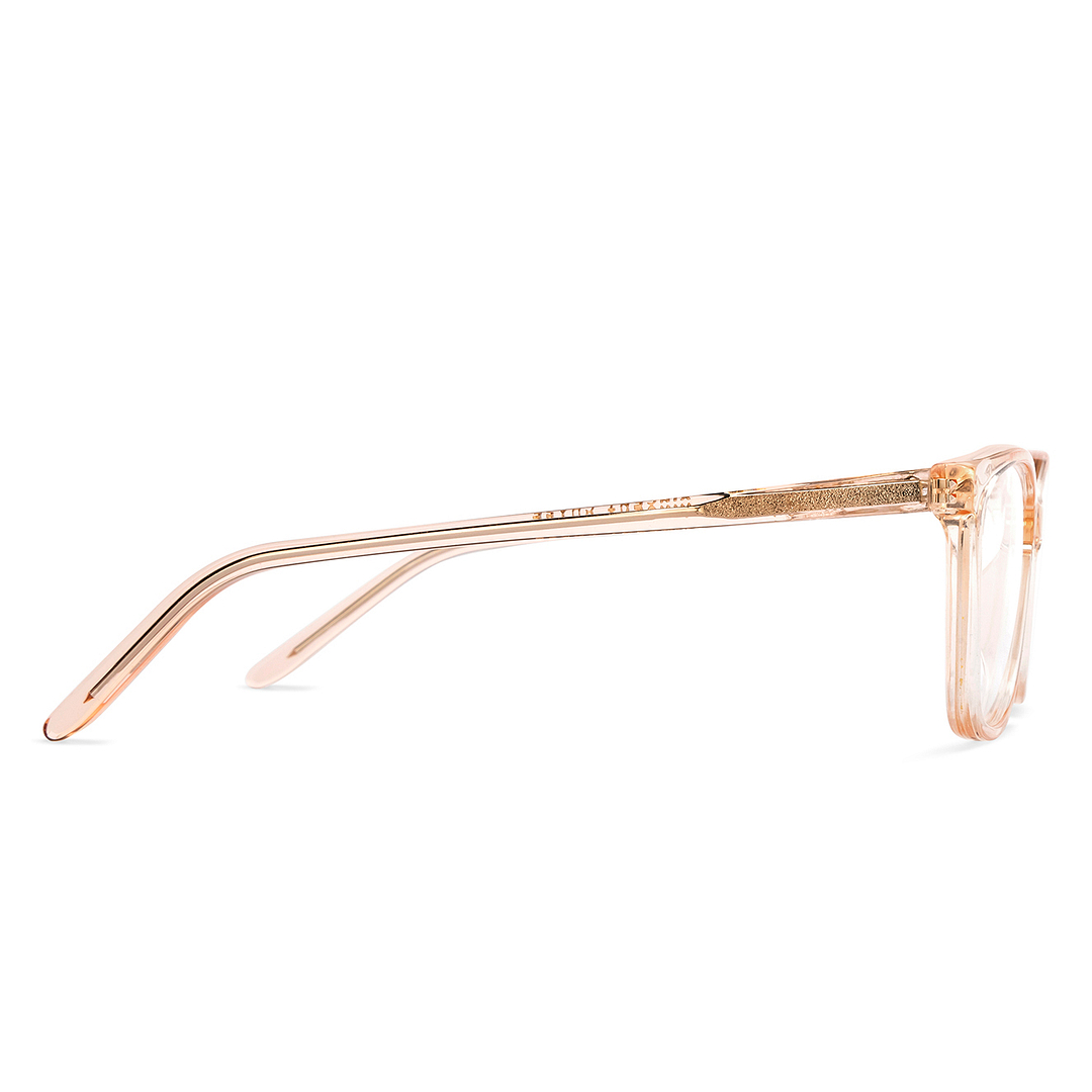 Vincent Chase Pink Transparent Full Rim Rectangle left side