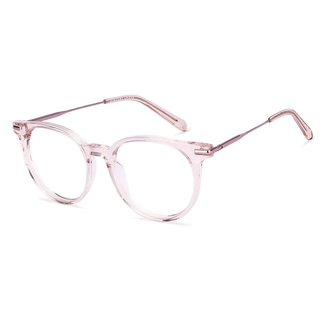 Vincent Chase Online Pink Transparent Full Rim Round left side