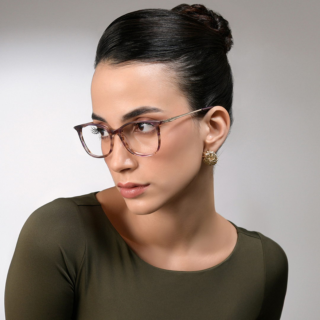 Vincent Chase Purple Full Rim Cat Eye left side