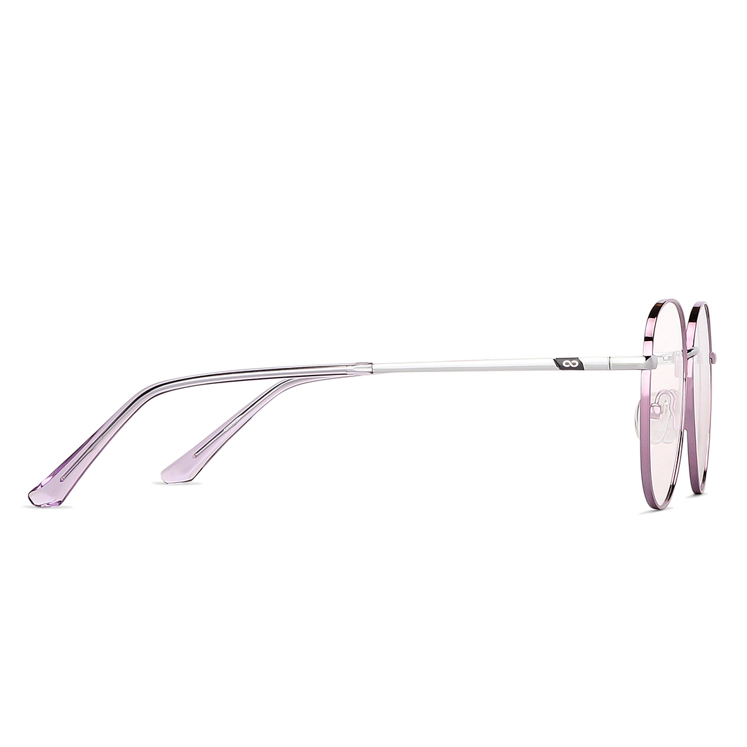 Vincent Chase Silver Full Rim Round left side