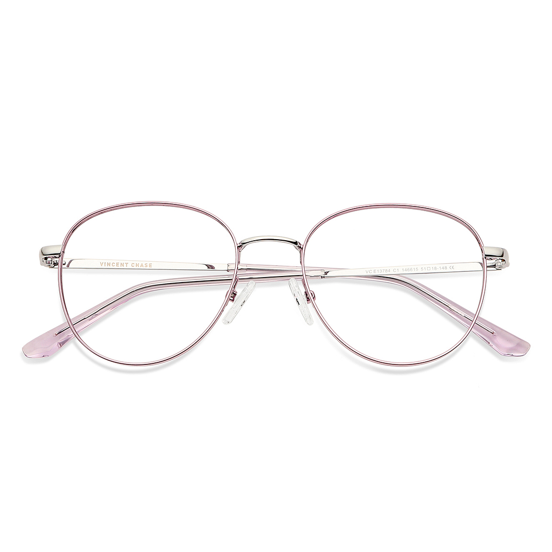 Vincent Chase Silver Full Rim Round left side