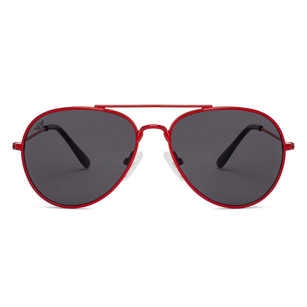 Hooper Red Full Rim Aviator left side