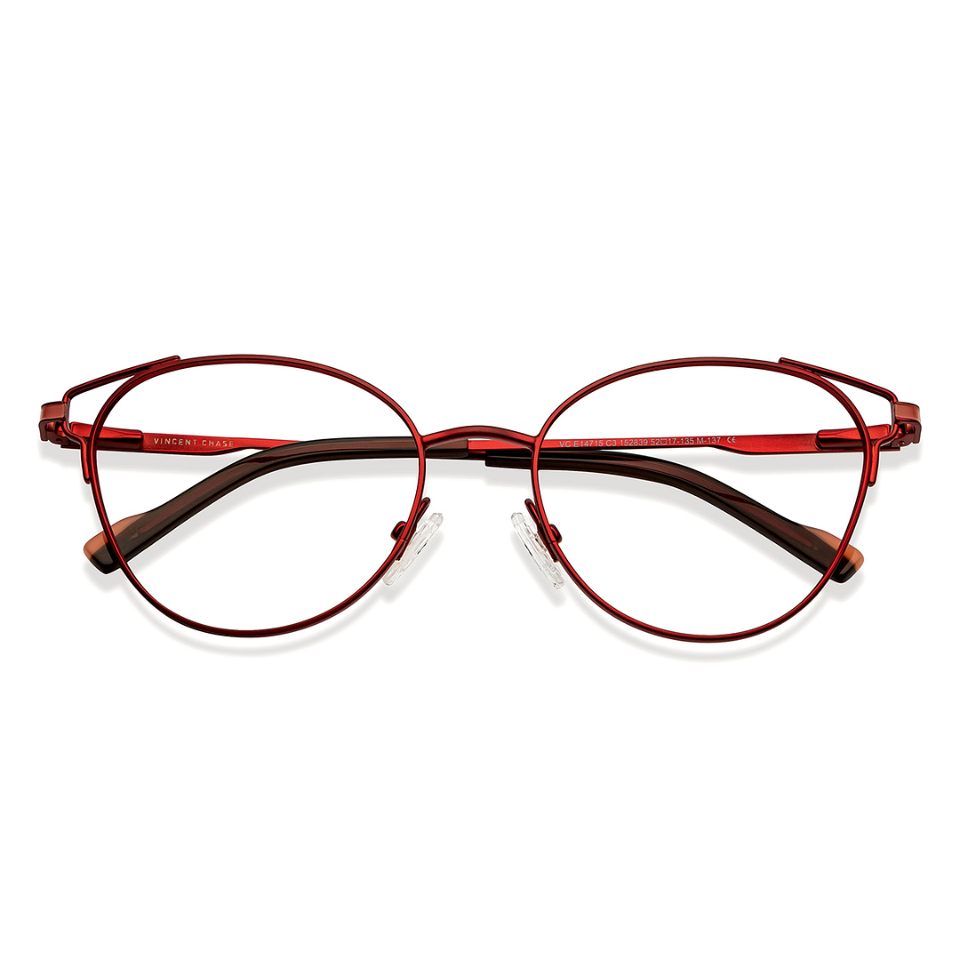 Vincent Chase Online Red Full Rim Cat Eye left side