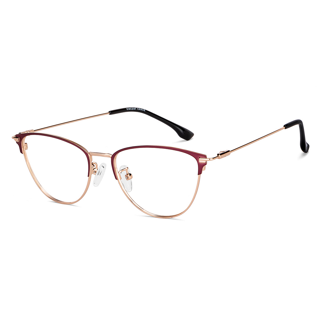 Vincent Chase Red Full Rim Cat Eye left side