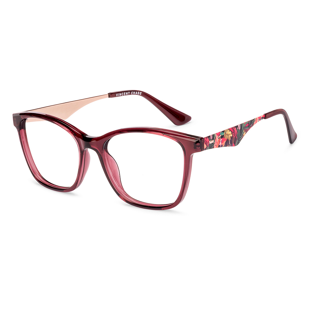 ★RAM WIRE／VISCA VISTA、Beautiful World★新品 Buy Red Multicolor Full Rim Square Vincent Chase Hybrid VC E18402