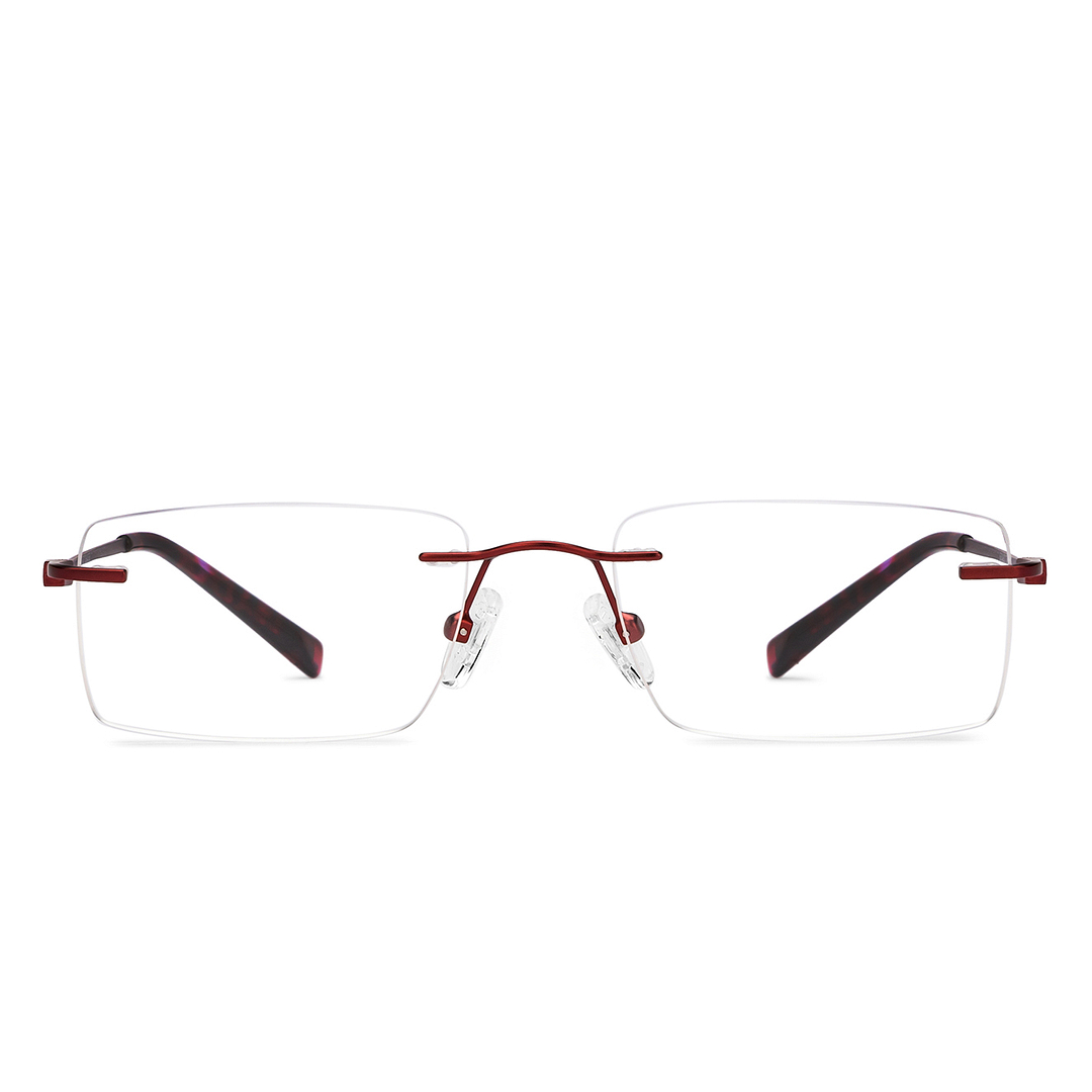 Vincent Chase Online Red Rimless Rectangle left side