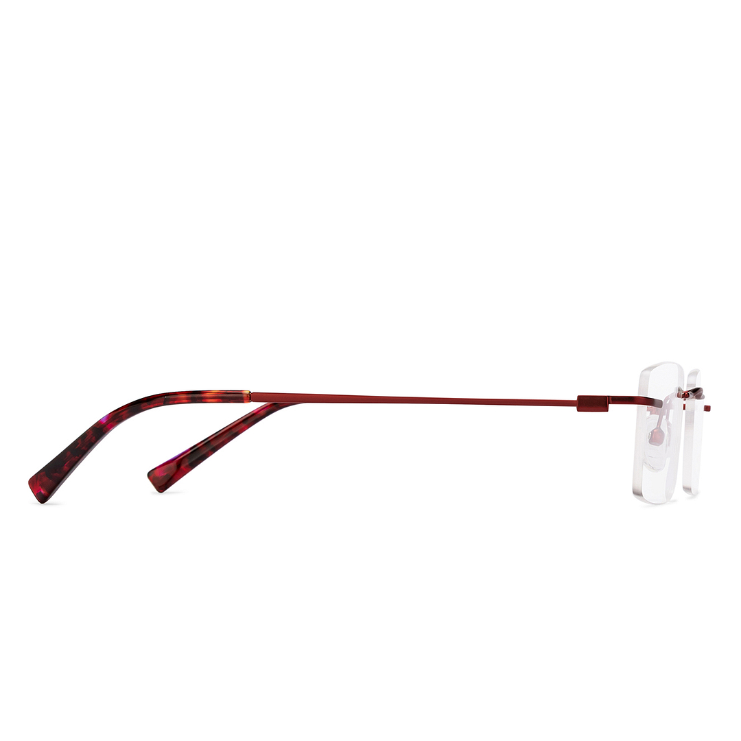Vincent Chase Online Red Rimless Rectangle left side