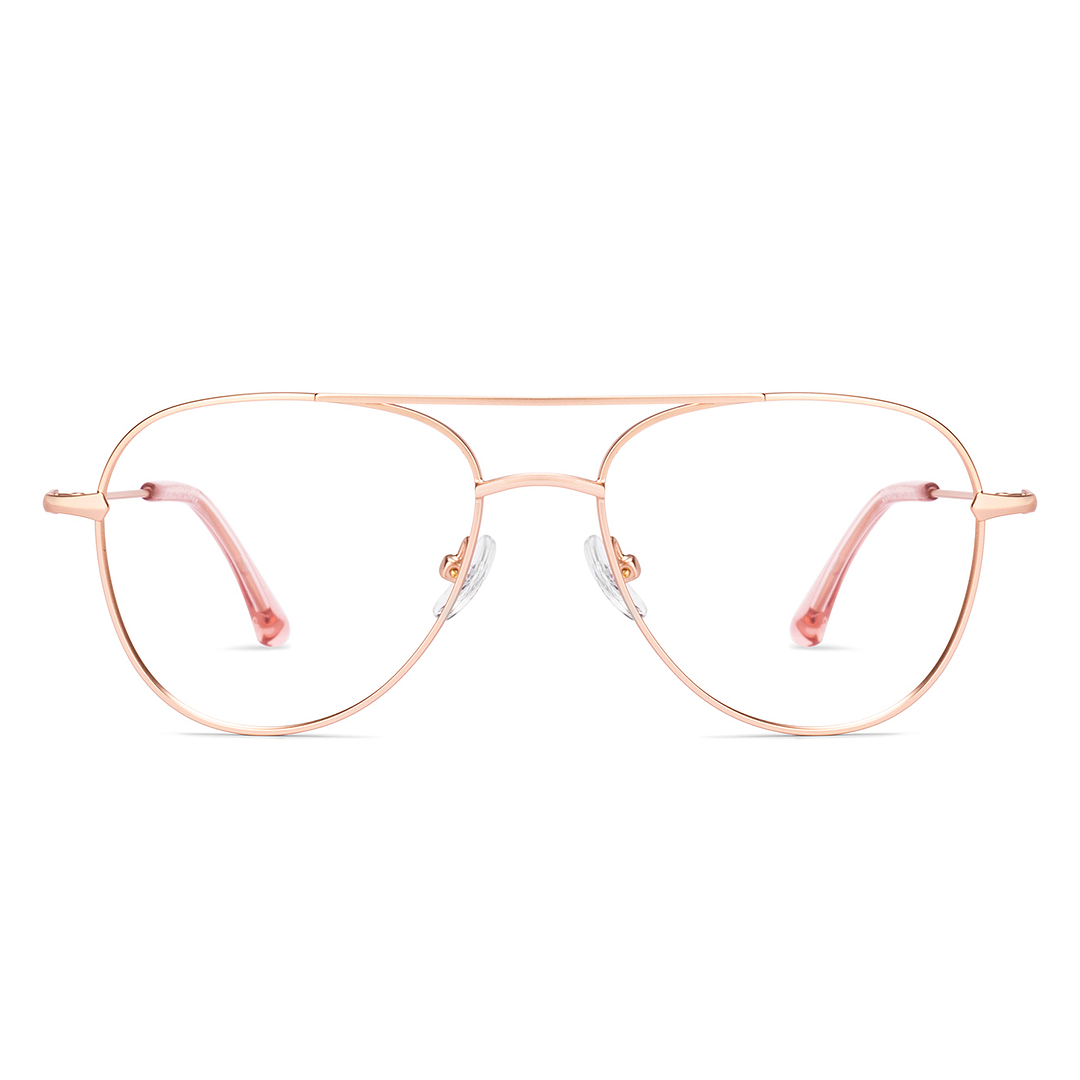 Buy Rose Gold Full Rim Aviator Vincent Chase SLEEK STEEL VC