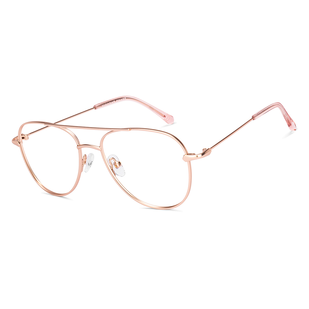 Buy Rose Gold Full Rim Aviator Vincent Chase SLEEK STEEL VC