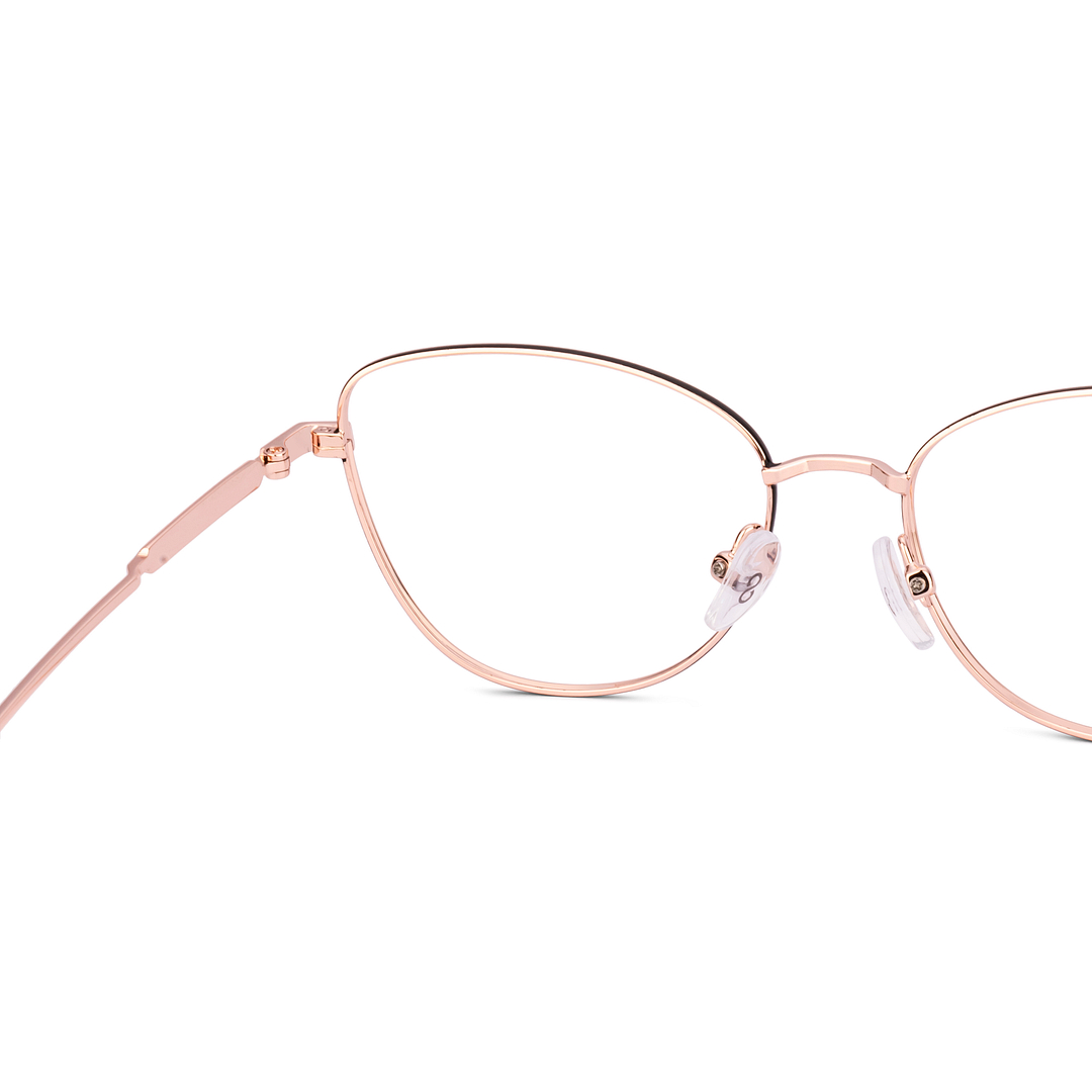 Vincent Chase Rose Gold Full Rim Cat Eye left side