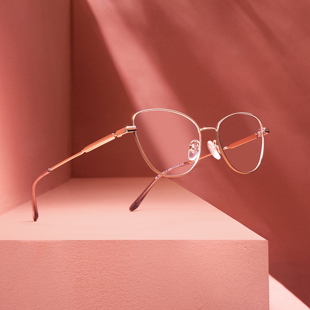 Buy Rose Gold Full Rim Cat Eye Vincent Chase VC Trending VC