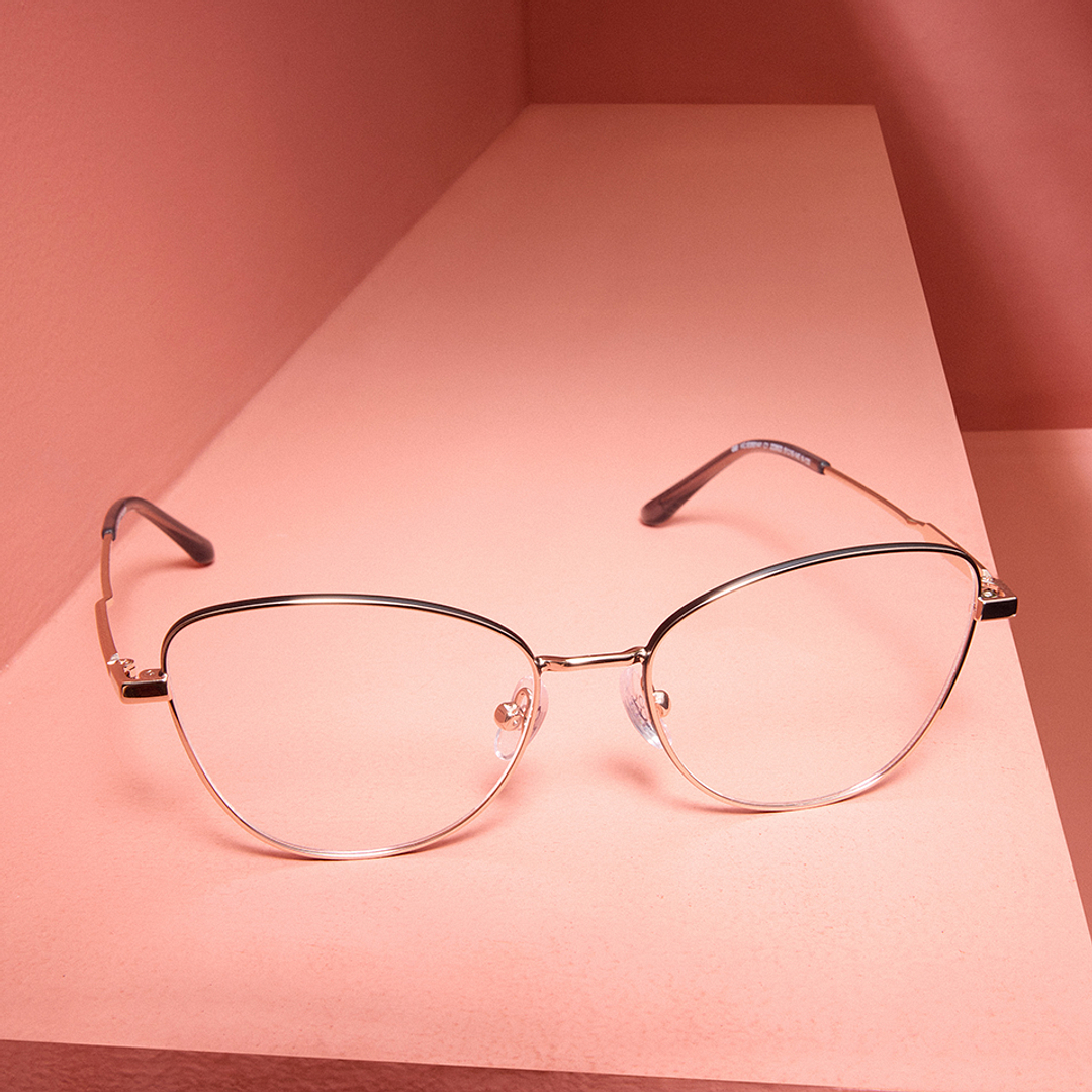 Vincent Chase Rose Gold Full Rim Cat Eye left side