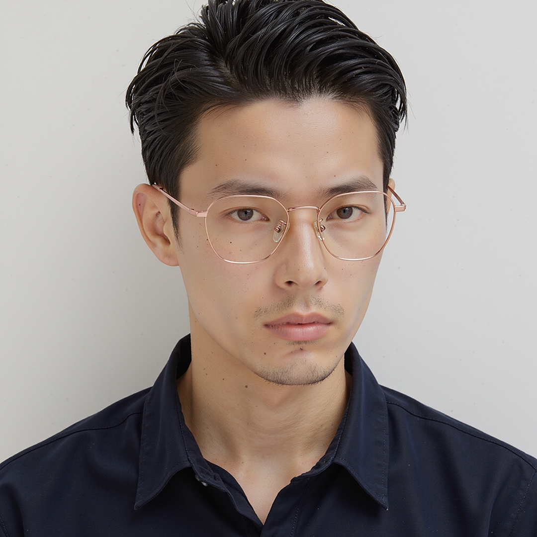 Vincent Chase Online Rose Gold Full Rim Geometric left side