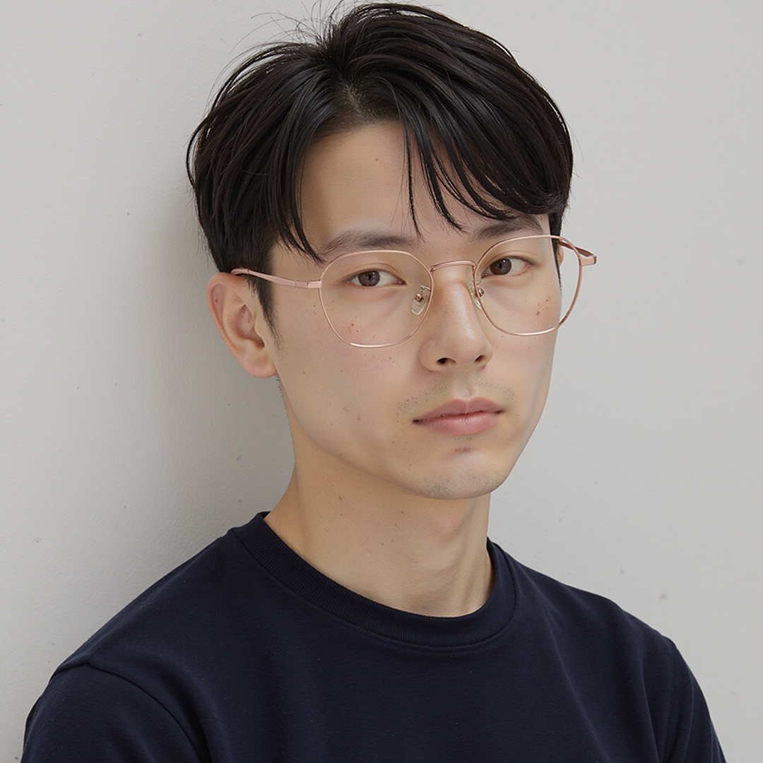 Vincent Chase Online Rose Gold Full Rim Geometric right side