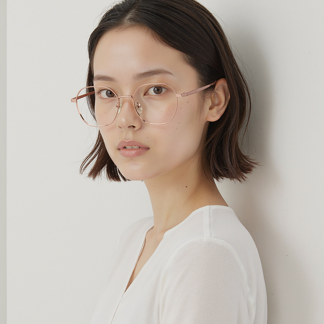 Vincent Chase Online Rose Gold Full Rim Geometric right side