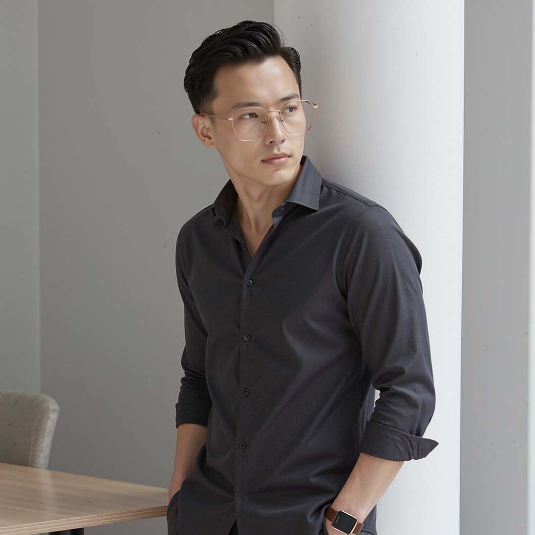 Vincent Chase Online Rose Gold Full Rim Geometric left side