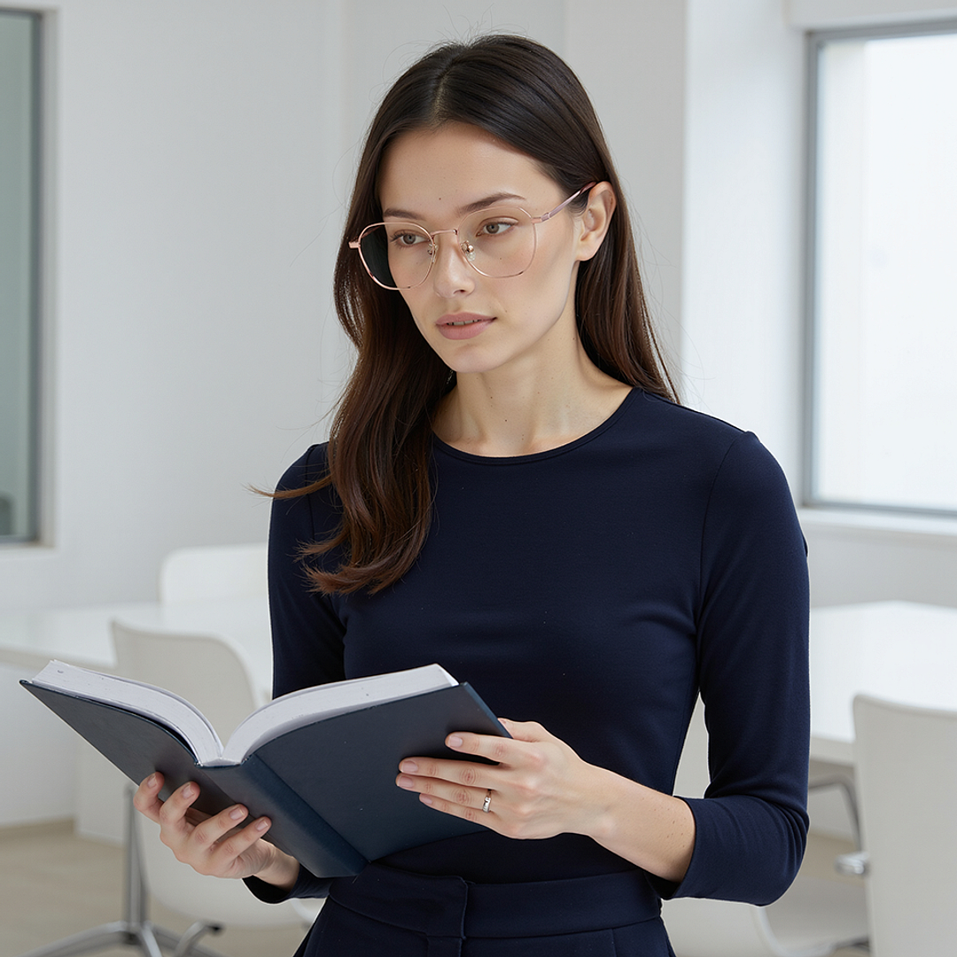 Vincent Chase Online Rose Gold Full Rim Geometric right side