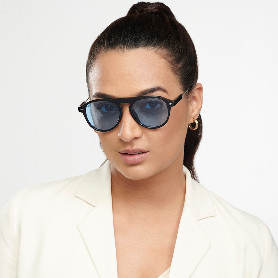 Vincent Chase Online Black Full Rim Aviator left side