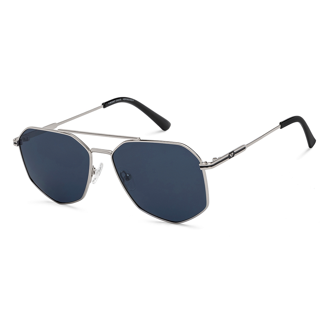 Silver Black Blue Full Rim Geometric Vincent Chase HEROES 2 0 VC