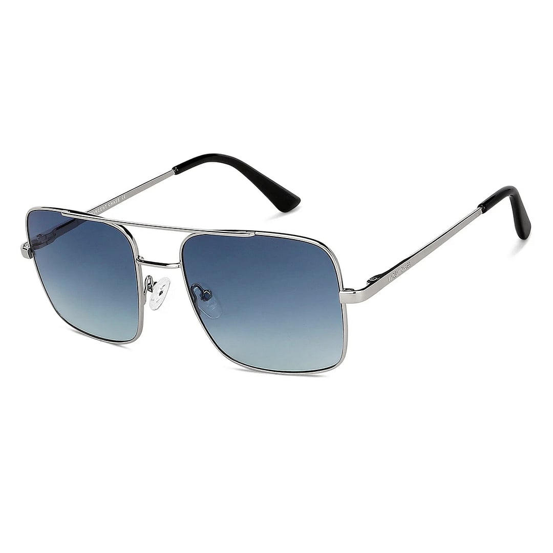 Vincent Chase Silver Full Rim Square left side