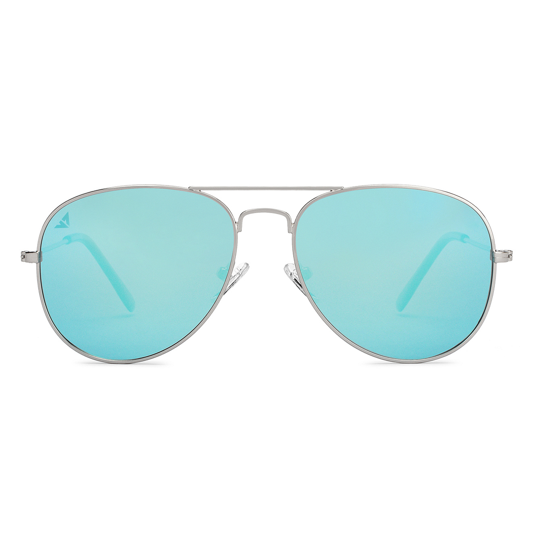 Vincent Chase Online Silver Full Rim Aviator left side