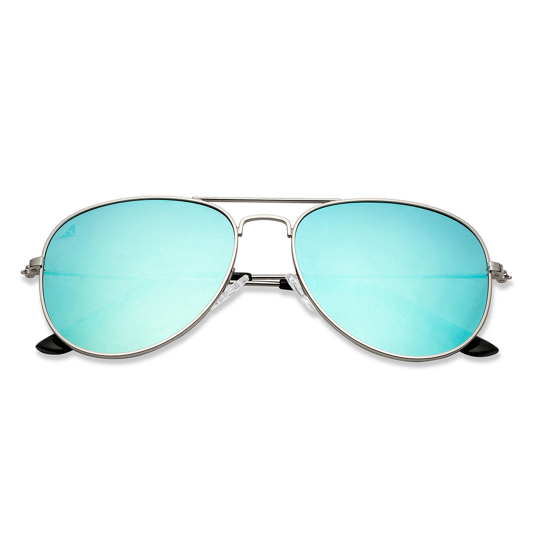 Vincent Chase Online Silver Full Rim Aviator left side