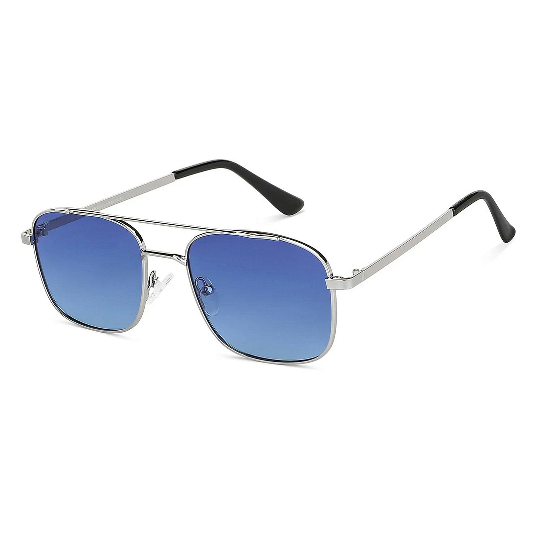 Vincent Chase Polarized Silver Full Rim Rectangle left side
