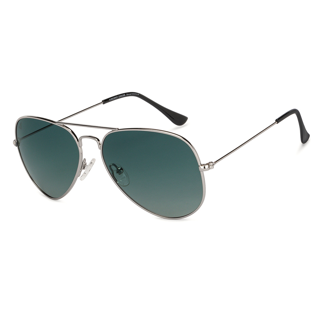 Vincent Chase Online Silver Full Rim Aviator right side