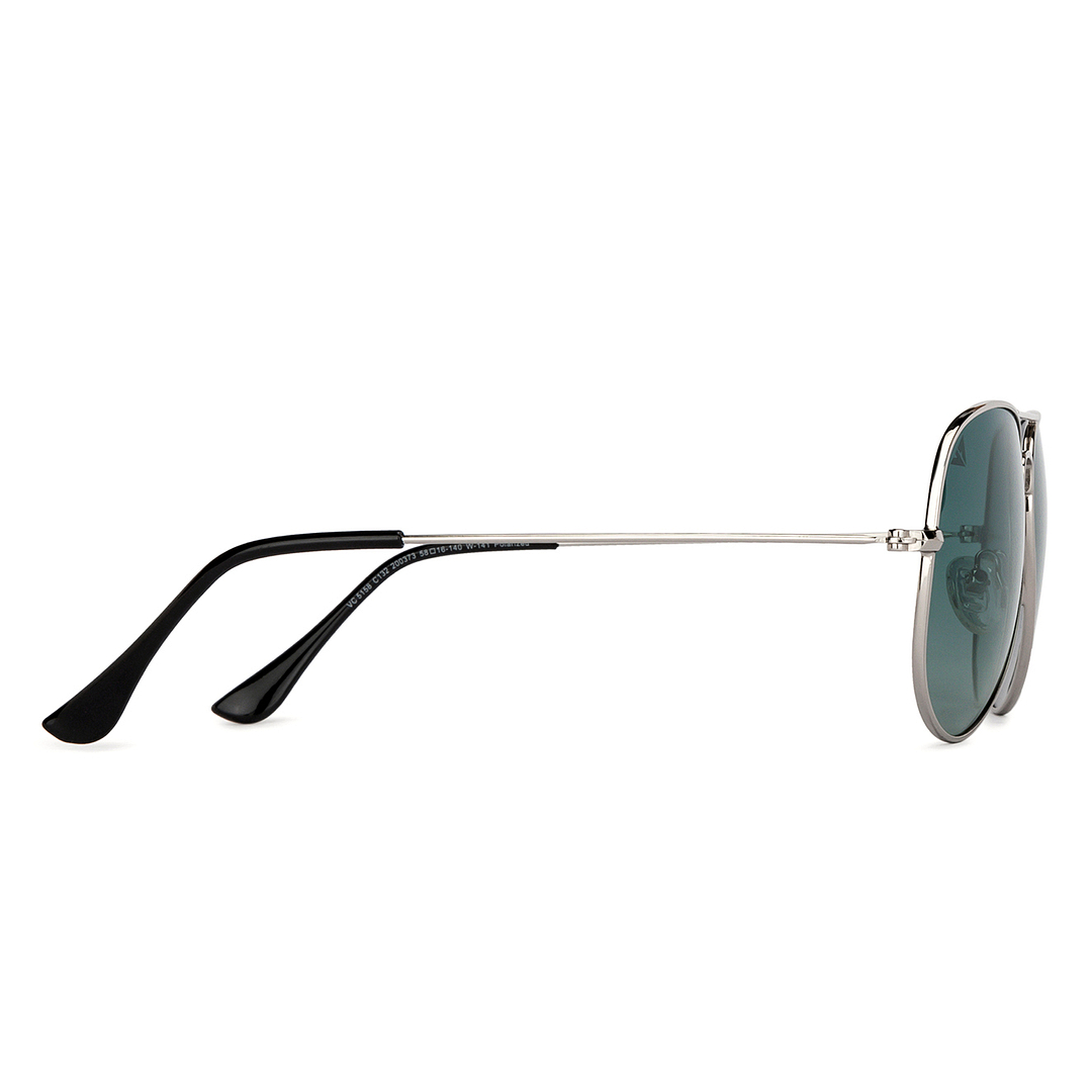 Vincent Chase Online Silver Full Rim Aviator left side
