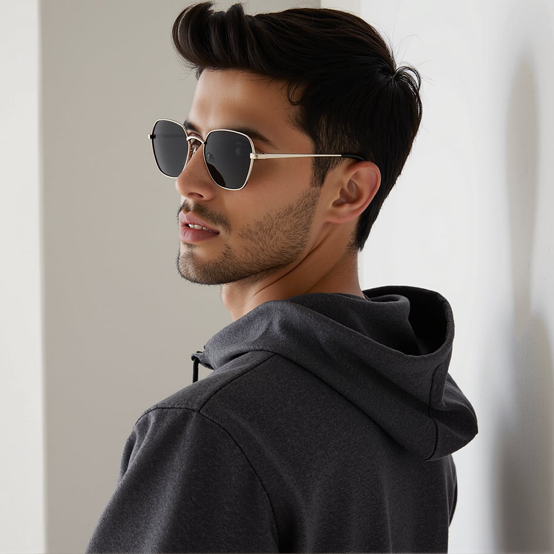 Buy Silver Black Full Rim Geometric Vincent Chase LIVEWIRE VC