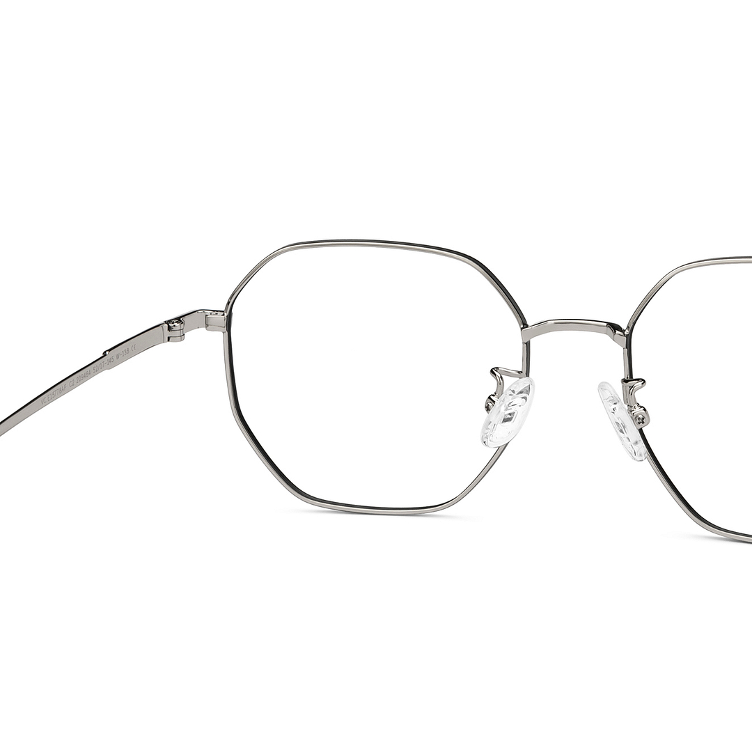 Vincent Chase Silver Full Rim Hexagonal right side