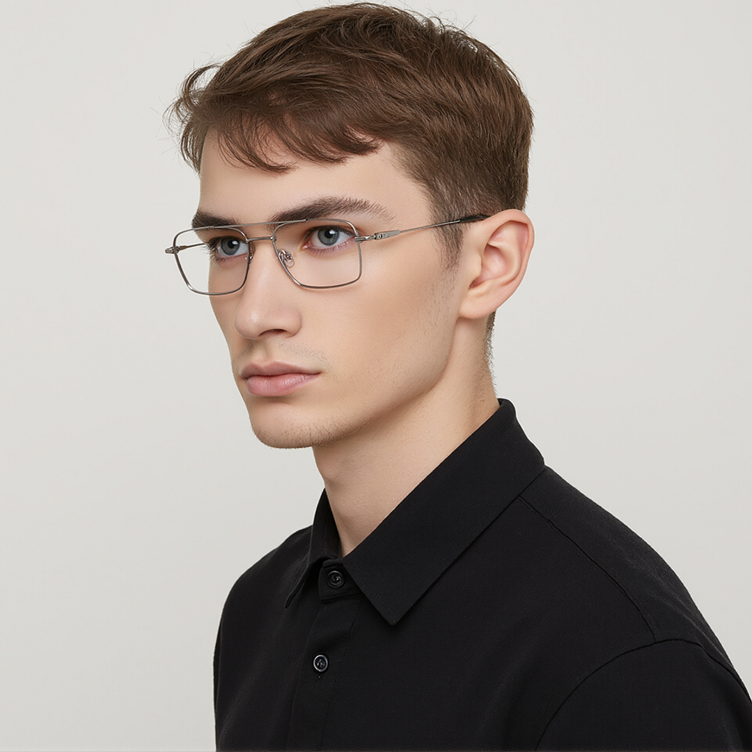 Vincent Chase Online Silver Full Rim Rectangle right side