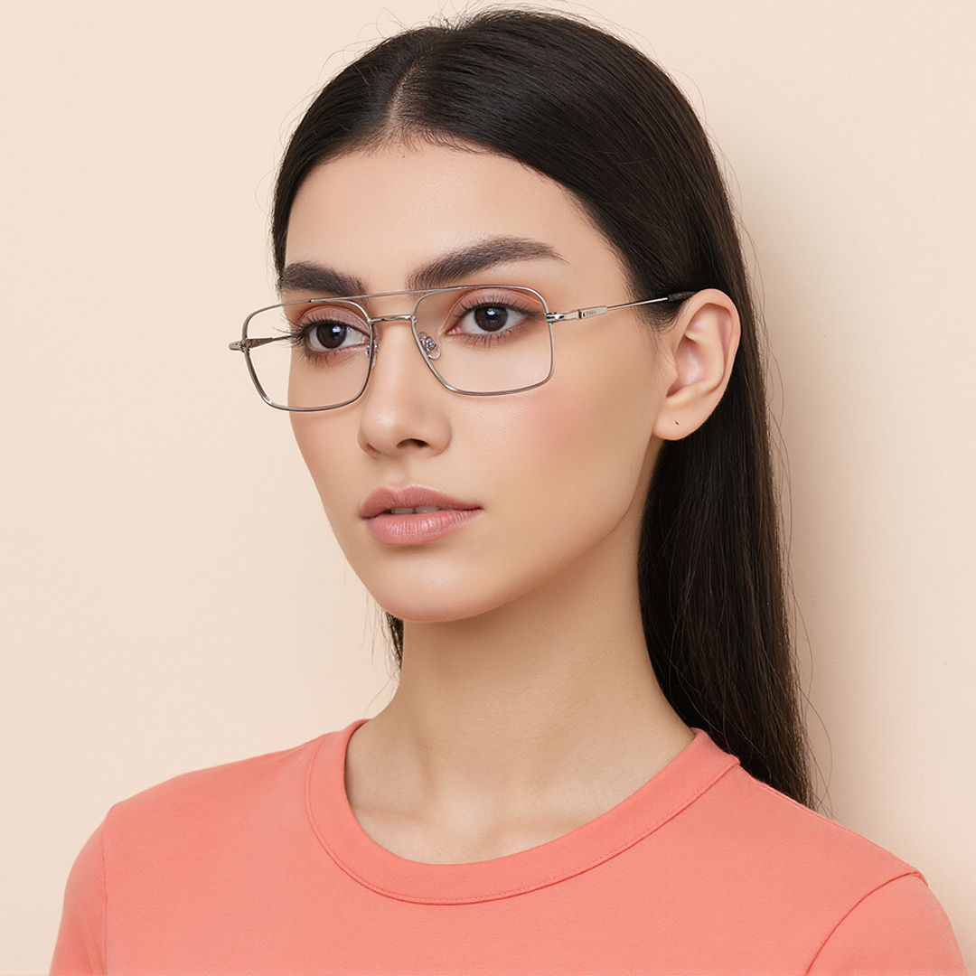 Vincent Chase Online Silver Full Rim Rectangle right side