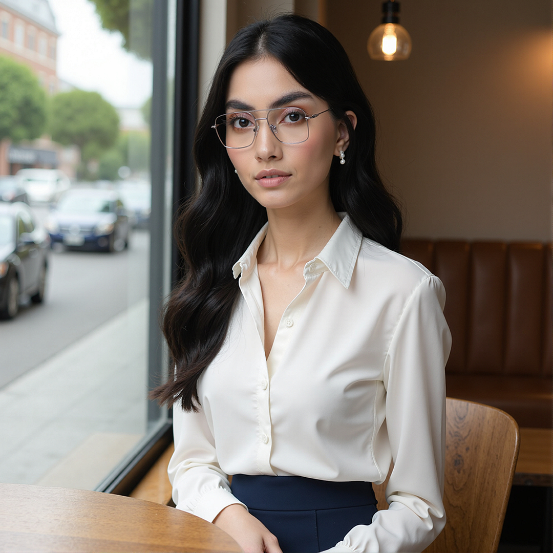 Vincent Chase Online Silver Full Rim Rectangle right side