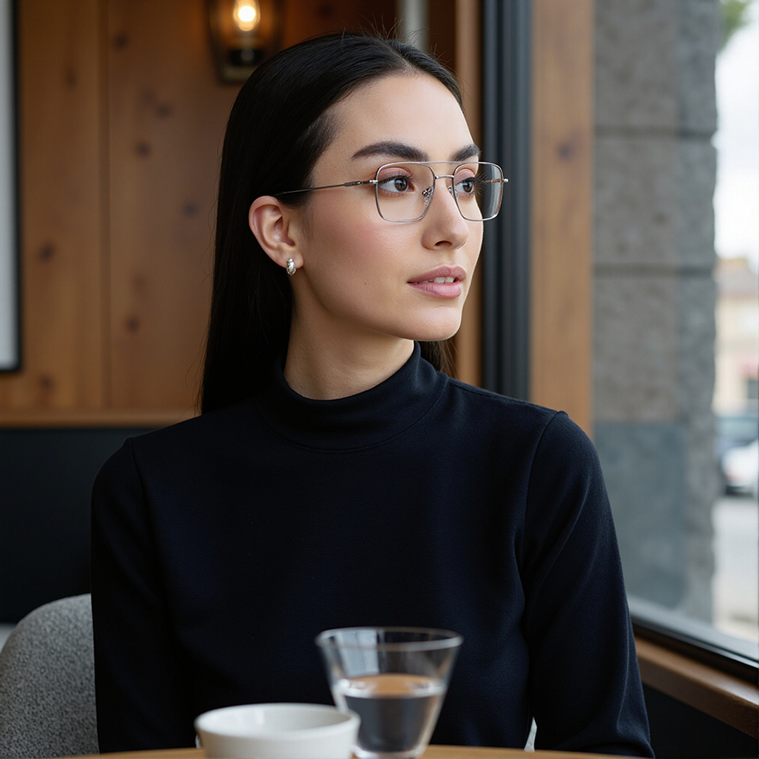 Vincent Chase Online Silver Full Rim Rectangle right side